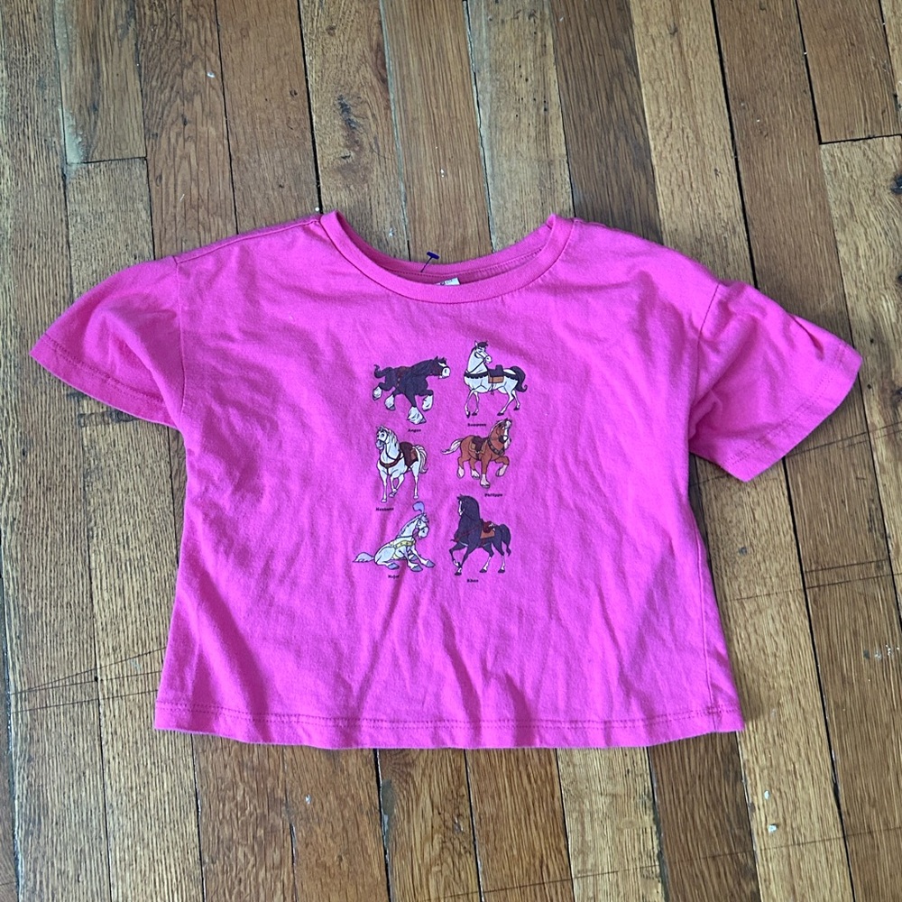 Disney Pink Girls' Horse Graphic Short Sleeve Tee